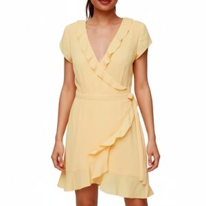 Aritzia SUNDAY BEST Savoy Ruffle Wrap Dress